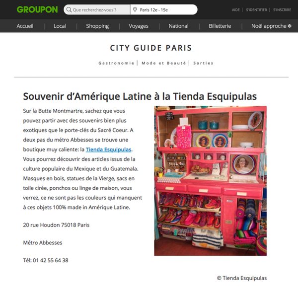 City Guide Paris sur Groupon - Tienda Esquipulas