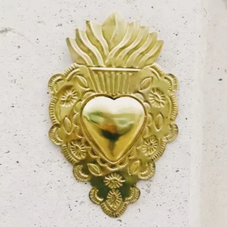 Coeur sacré élancé laiton () - Tienda Esquipulas
