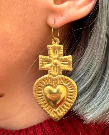 Cross earring () - Tienda Esquipulas