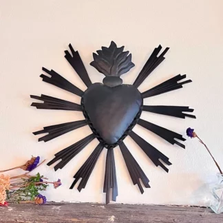 Coeur sacré noir jais - Tienda Esquipulas