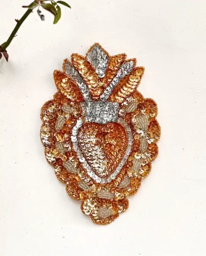 Heart badge gold - Tienda Esquipulas
