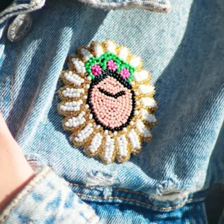 Broche Frida tehuana () - Tienda Esquipulas