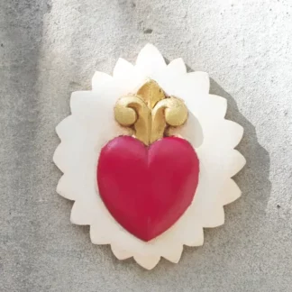 Coeur sculpté fleur lys () - Tienda Esquipulas