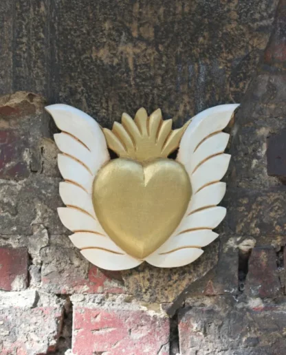 Coeur sculpté ailes () - Tienda Esquipulas