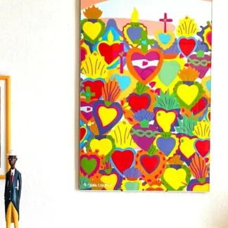 Ex-votos hearts festival poster () - Tienda Esquipulas