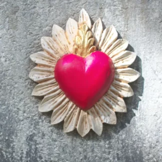 Coeur sculpté marguerite () - Tienda Esquipulas