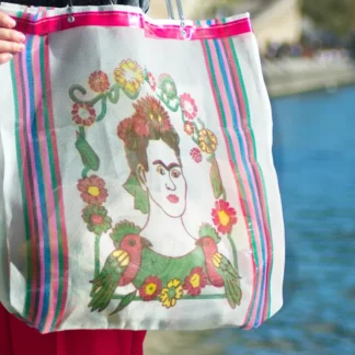 Red Frida tote bag - Tienda Esquipulas