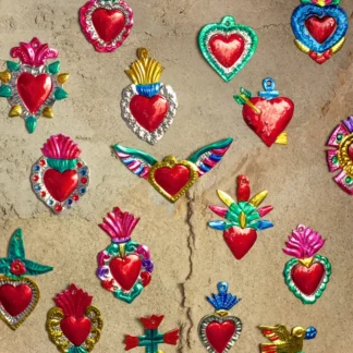 Coeur ex-voto coloré 8cm () - Tienda Esquipulas