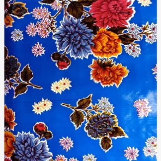 Toile cirée mexicaine crisantemos marine - Tienda Esquipulas