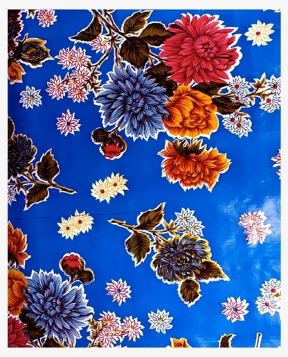 Crisantemos navy mexican oilcloth () - Tienda Esquipulas