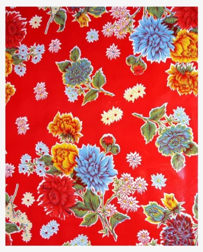Toile cirée mexicaine crisantemos rouge - Tienda Esquipulas