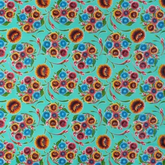 Toile cirée mexicaine Dulce flor menthe - Tienda Esquipulas