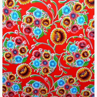 Toile cirée mexicaine dulce flor rouge () - Tienda Esquipulas