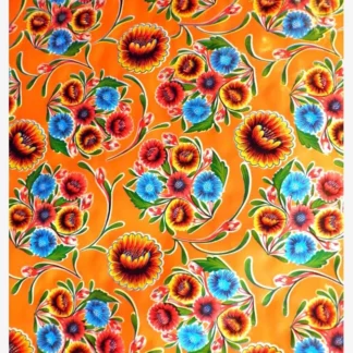 Mexican oilcloth Dulce flor orange - Tienda Esquipulas