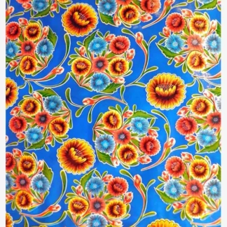 Mexican oilcloth dulce flor navy - Tienda Esquipulas