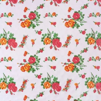 Toile cirée mexicaine rosedal blanc () - Tienda Esquipulas