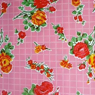 Toile cirée mexicaine rosedal vieux rose - Tienda Esquipulas