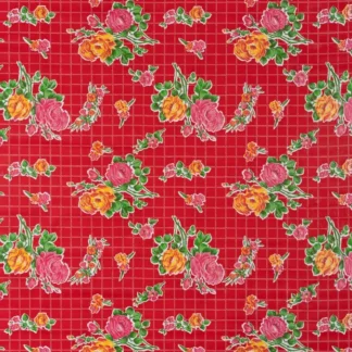 Toile cirée mexicaine rosedal rouge - Tienda Esquipulas