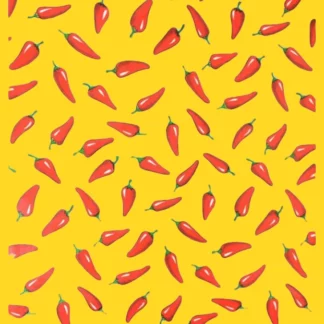 Mexican oilcloth yellow red pepper - Tienda Esquipulas
