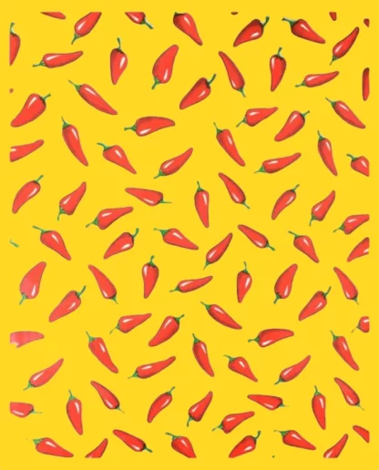 Mexican oilcloth yellow red pepper - Tienda Esquipulas
