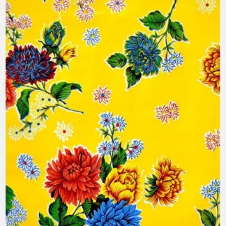 Toile cirée mexicaine crisantemos jaune - Tienda Esquipulas