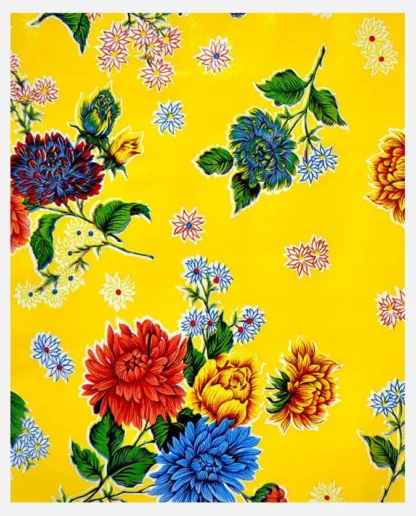 Toile cirée mexicaine crisantemos jaune - Tienda Esquipulas