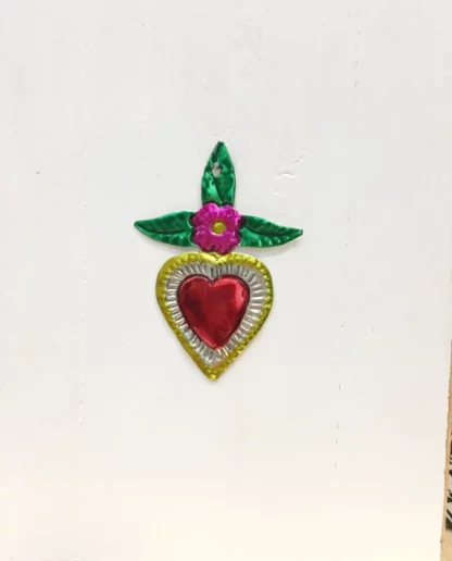Ex-voto heart pink clover - Tienda Esquipulas