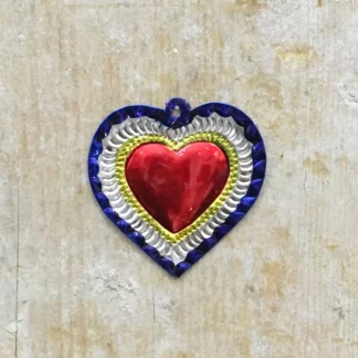 Coeur repoussé coloré () - Tienda Esquipulas