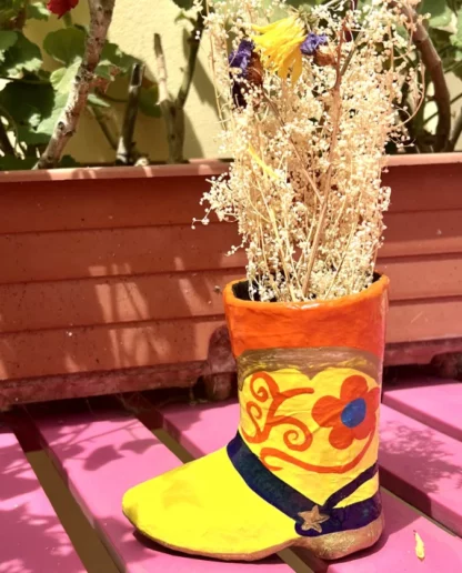 Botte jaune papier mâché () - Tienda Esquipulas