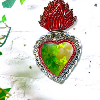 Colorful heart mirror