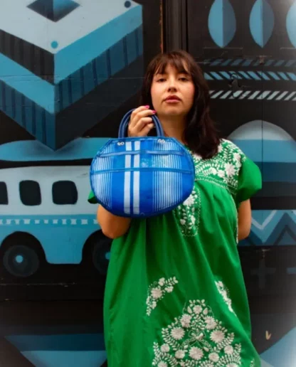 Small blue mercado shopping bag - Tienda Esquipulas