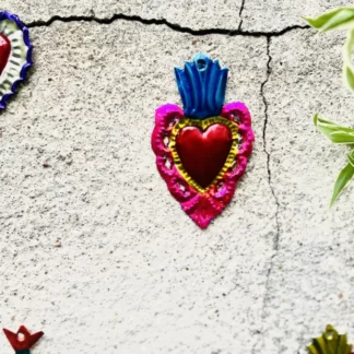 Mini baroque heart (Coeur ex voto) - Tienda Esquipulas