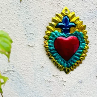 Coeur sacré lys rouge (Coeur ex voto) - Tienda Esquipulas