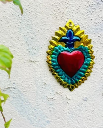 Coeur sacré lys rouge (Coeur ex voto) - Tienda Esquipulas
