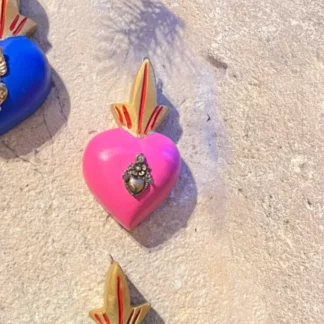 Mini coeur milagro rose (Coeur ex voto) - Tienda Esquipulas