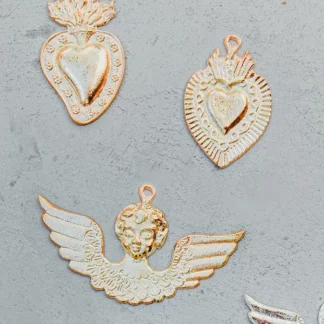 Trio milagros mexicains or (Coeur ex voto) - Tienda Esquipulas