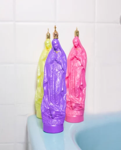 60cl Virgin Bottle (set of 3 solar) (Vierge guadalupe) - Tienda Esquipulas