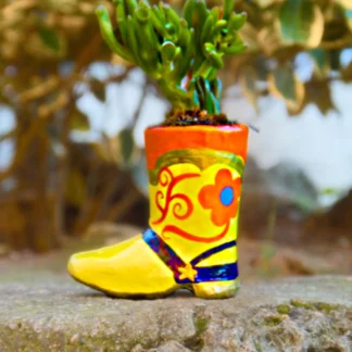 Botte jaune papier mâché (Botte jaune papier mache) - Tienda Esquipulas