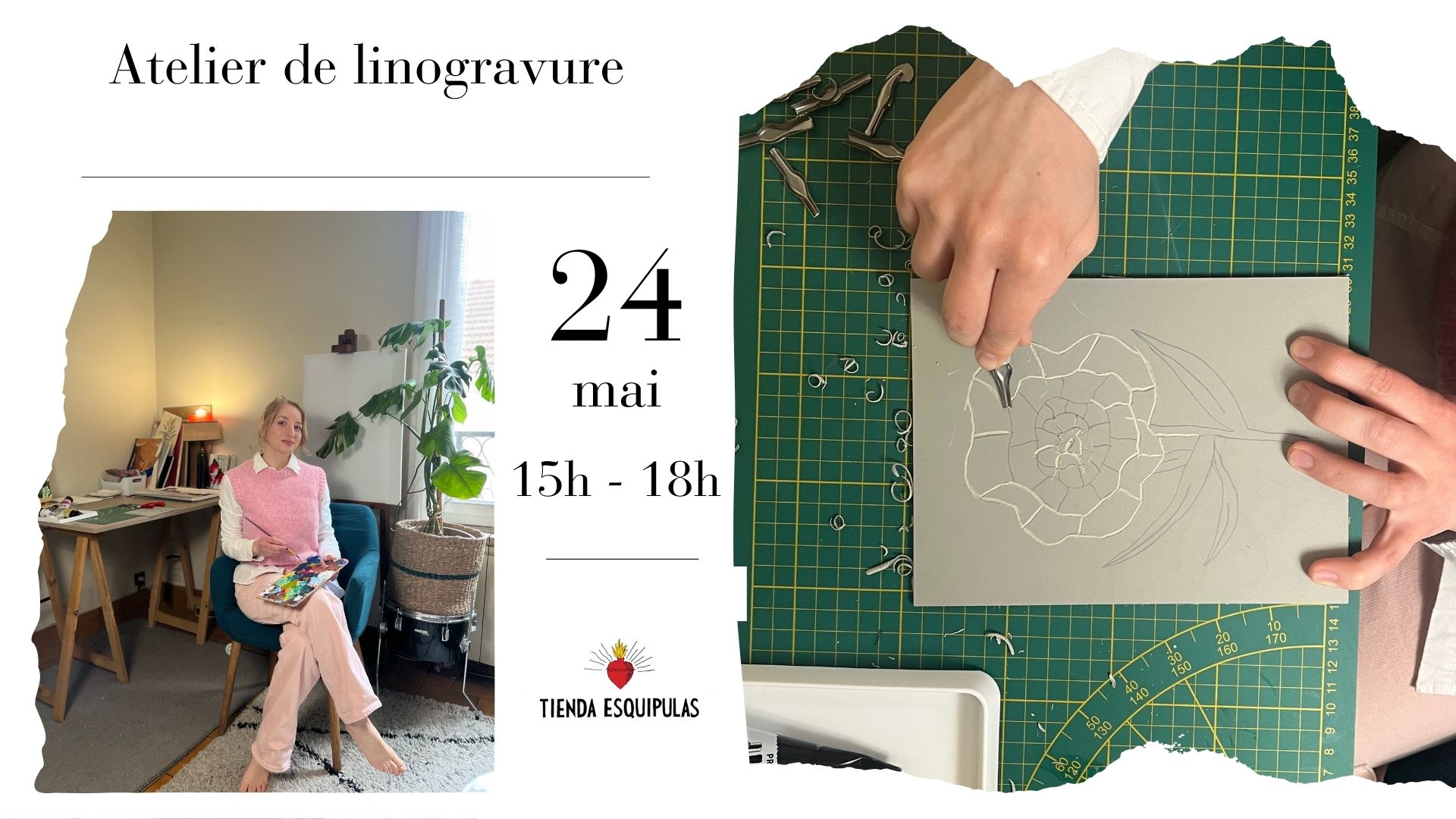 Atelier de linogravure (Ateliers) - Tienda Esquipulas