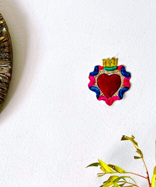 Coeur ex-voto frisé rouge (Coeur ex voto) - Tienda Esquipulas