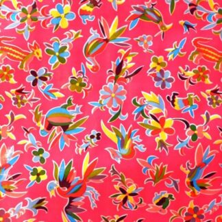 Toile cirée Oaxaquena rose (Toile ciree mexicaine) - Tienda Esquipulas