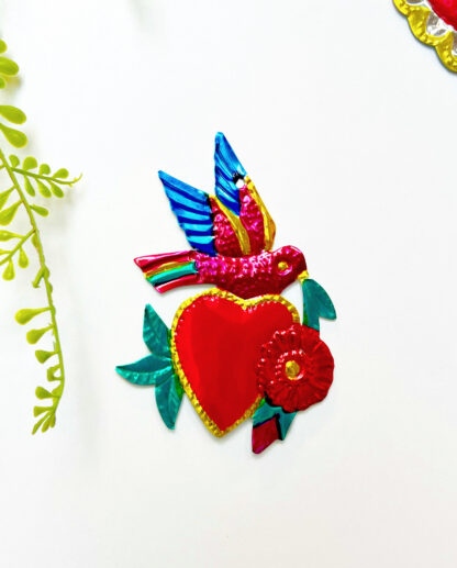 Coeur colombe au rameau (Coeur ex voto scaled) - Tienda Esquipulas