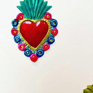 Flowered ex voto heart
