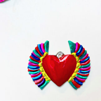 Winged ex-voto heart