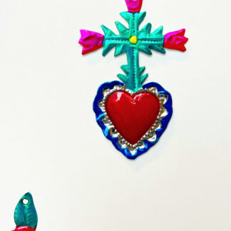 Heart cross of flowers