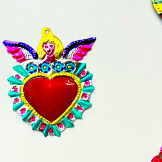 Heart ex-voto angel