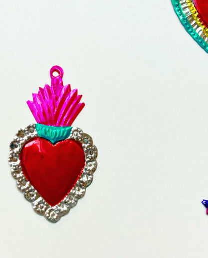 Coeur bord de fleurs (Coeur ex voto scaled) - Tienda Esquipulas