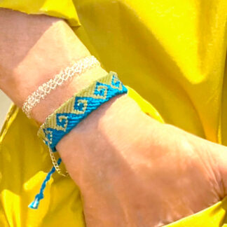 Bracele porte-bonheur sable& crème (Bracelet porte bonheur) - Tienda Esquipulas