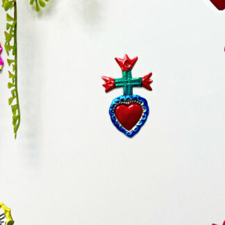 Mini heart flowered cross