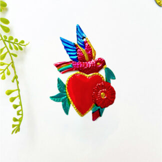 Dove heart on branch